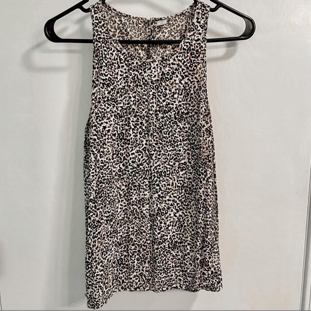 Old Navy Cheetah Print Keyhole Tank Top | Excellent | Medium | 100% Viscose